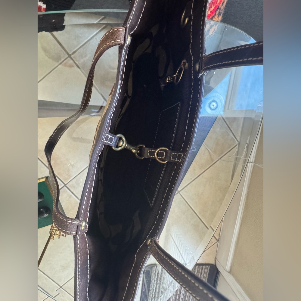 Coach Brown Signature Tote - Picture 7 of 11